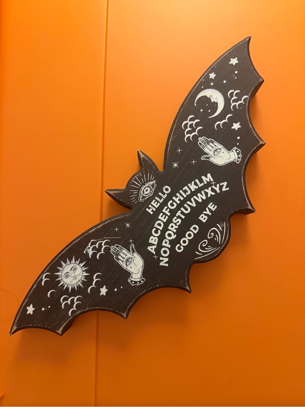 Bat ouija wooden decor